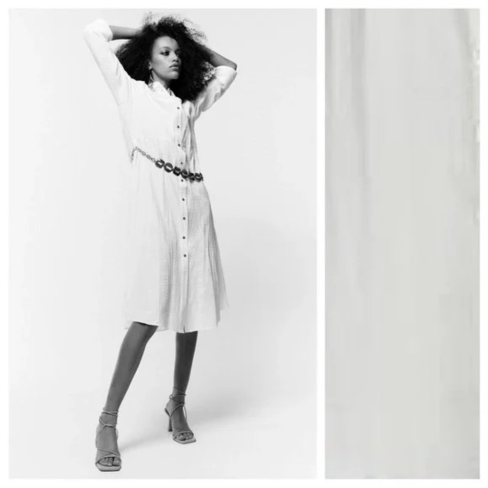 S. Zara CHAIN BELT SHIRTDRESS